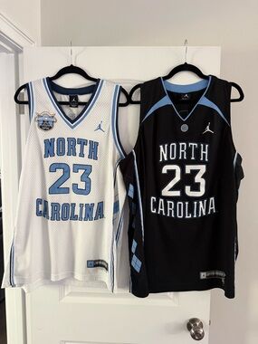 Jordan North Carolina #23 Jersey Duo — White & Black with Carolina Blue